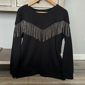 Women's torrid crewneck with fringe